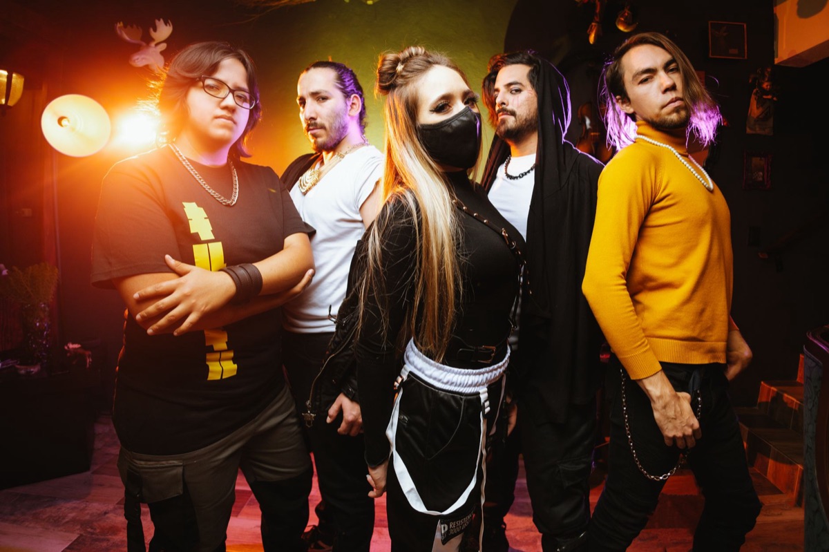 K-pop-Gruppe in Studio