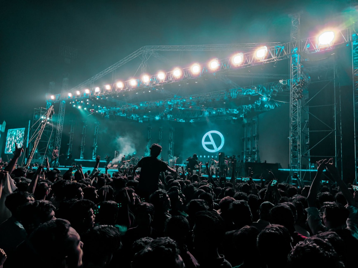k-pop idol on stage with lights