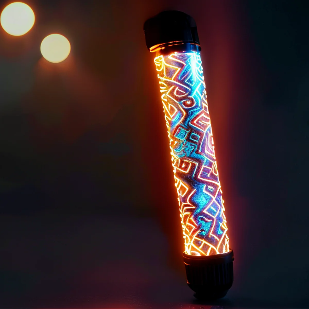 Close-up van een moderne K-pop lichtstok met zachte kleuren