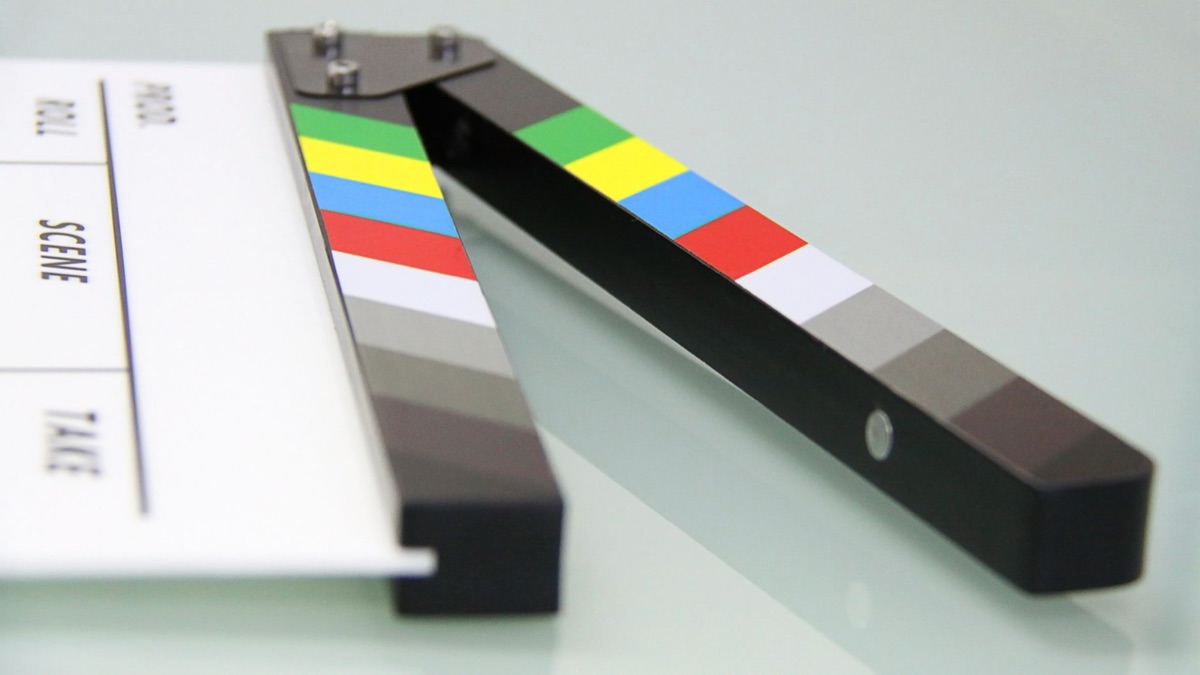 Visor de diretor e rolo de filme