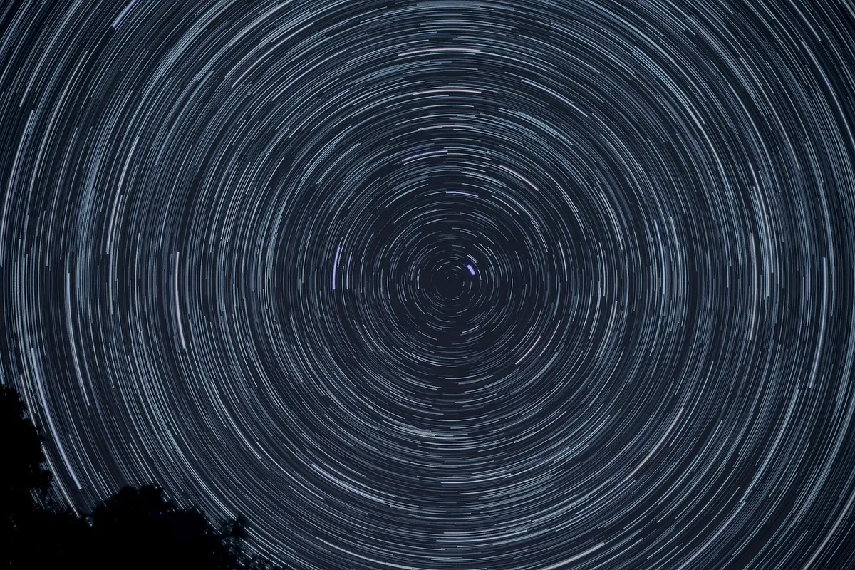 star trails, night, stars, rotation, starry sky, dark, light streaks, motion, nature, pattern, round, night sky, sky, space, long exposure